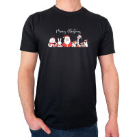 Herren T-Shirt Merry Christmas Familie Weihnachtshelfer