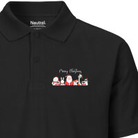 Herren Polo Shirt Merry Christmas Familie Weihnachtshelfer