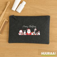 Kulturbeutel Merry Christmas Familie Weihnachtshelfer 1...
