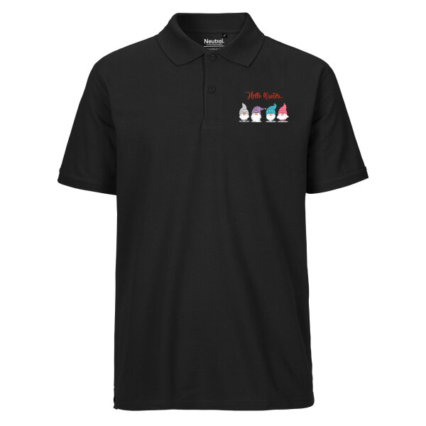 Herren Polo Shirt Hello Winter Wichtel Weihnachtself