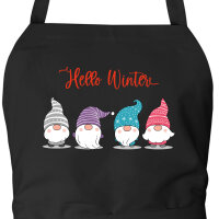 Schürze Hello Winter Wichtel Weihnachtself mit Taschen