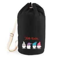 Seesack Hello Winter Wichtel Weihnachtself 20 Liter Black