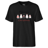 Herren T-Shirt Meowy Christmas Katzen