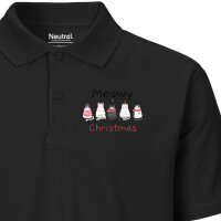 Herren Polo Shirt Meowy Christmas Katzen