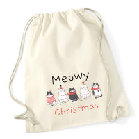 Turnbeutel Meowy Christmas Katzen 12 Liter
