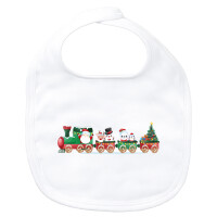Baby Lätzchen Weihnachtszug Weihnachten Klettverschluss