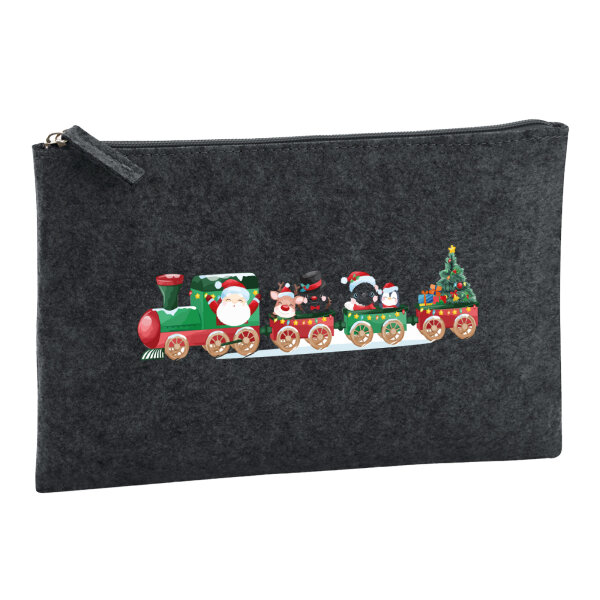 Kulturbeutel Weihnachtszug Weihnachten 1 Liter Charcoal