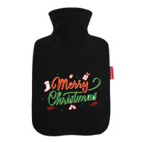 Wärmflasche Merry Christmas Grün Rot