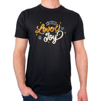 Herren T-Shirt Love & Joy Schriftzug
