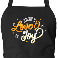 Schürze Love & Joy Schriftzug mit Taschen