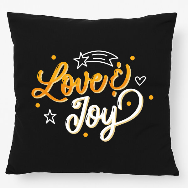 Kissen Love & Joy Schriftzug 40x40cm