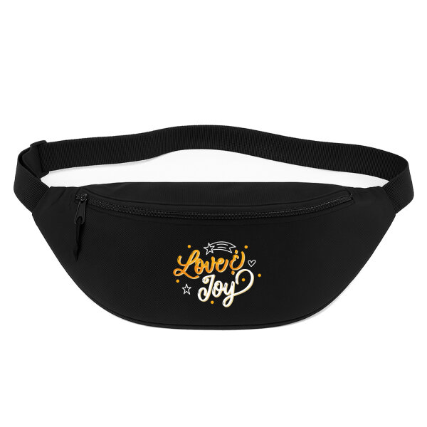 Bauchtasche Love & Joy Schriftzug 2,5 Liter Black
