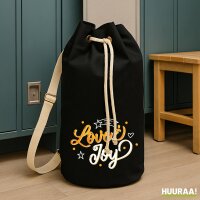 Seesack Love &amp; Joy Schriftzug 20 Liter Black