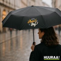 Regenschirm Love & Joy Schriftzug 98cm Schwarz