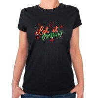 Damen T-Shirt Let it Snow Schriftzug