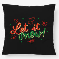 Kissen Let it Snow Schriftzug 40x40cm