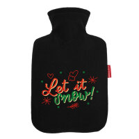 Wärmflasche Let it Snow Schriftzug