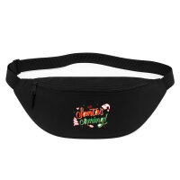 Bauchtasche Santa is Coming Schriftzug 2,5 Liter Black