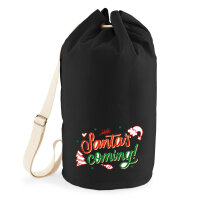 Seesack Santa is Coming Schriftzug 20 Liter Black