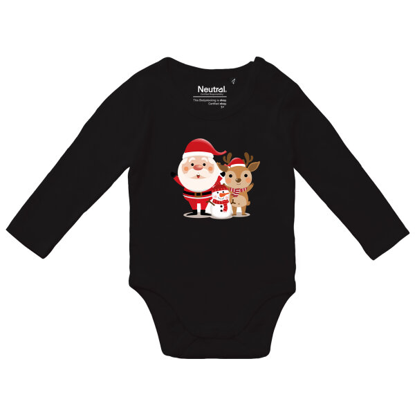 Baby Body Weihnachtsmann Rudolph und Schneemann