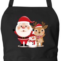 Sch&uuml;rze Weihnachtsmann Rudolph und Schneemann