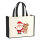 Jutetasche Weihnachtsmann Rudolph und Schneemann 21 Liter Black