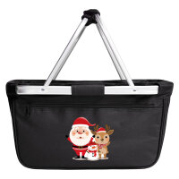 Einkaufskorb faltbar Weihnachtsmann Rudolph und...
