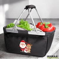 Einkaufskorb faltbar Weihnachtsmann Rudolph und...
