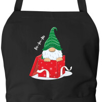 Schürze Ho Ho Ho Wichtel Weihnachtsgeschenk mit Taschen