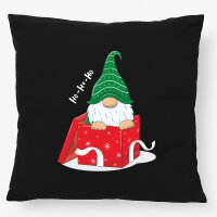 Kissen Ho Ho Ho Wichtel Weihnachtsgeschenk 40x40cm