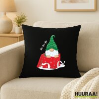 Kissen Ho Ho Ho Wichtel Weihnachtsgeschenk 40x40cm