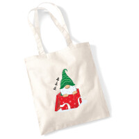 Jutebeutel Ho Ho Ho Wichtel Weihnachtsgeschenk 10 Liter