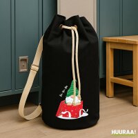 Seesack Ho Ho Ho Wichtel Weihnachtsgeschenk 20 Liter Black
