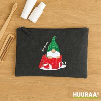 Kulturbeutel Ho Ho Ho Wichtel Weihnachtsgeschenk 1 Liter...