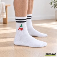 Unisex Socken Ho Ho Ho Wichtel Weihnachtsgeschenk Baumwolle