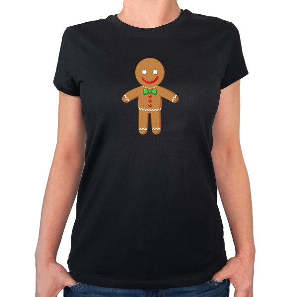 Damen T-Shirt Lebkuchenmann Lebkuchenfigur