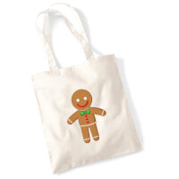 Jutebeutel Lebkuchenmann Lebkuchenfigur 10 Liter
