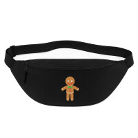 Bauchtasche Lebkuchenmann Lebkuchenfigur 2,5 Liter Black