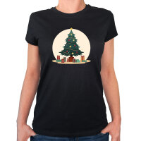 Damen T-Shirt Weihnachtsbaum Tannenbaum
