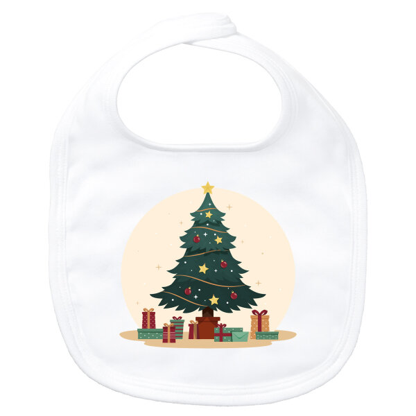 Baby Lätzchen Weihnachtsbaum Tannenbaum Klettverschluss