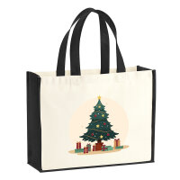 Jutetasche Weihnachtsbaum Tannenbaum 21 Liter Black