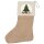 Weihnachtsstrumpf Weihnachtsbaum Tannenbaum Beige Jute