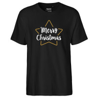 Herren T-Shirt Weihnachtsstern Merry Christmas