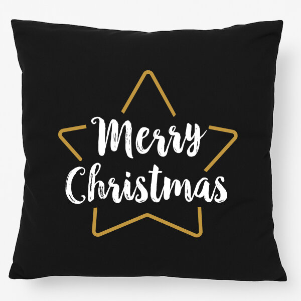 Kissen Weihnachtsstern Merry Christmas 40x40cm