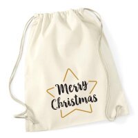 Turnbeutel Weihnachtsstern Merry Christmas 12 Liter