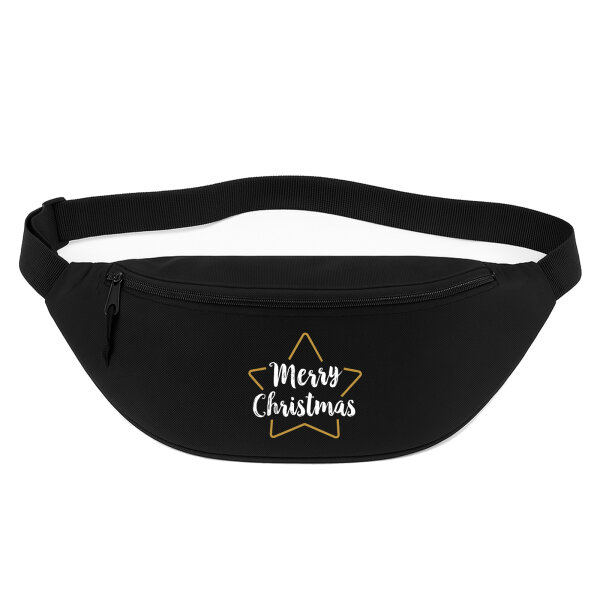 Bauchtasche Weihnachtsstern Merry Christmas 2,5 Liter Black