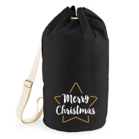 Seesack Weihnachtsstern Merry Christmas 20 Liter Black