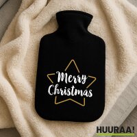 Wärmflasche Weihnachtsstern Merry Christmas