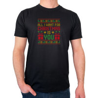 Herren T-Shirt Ugly Christmas All I want is you