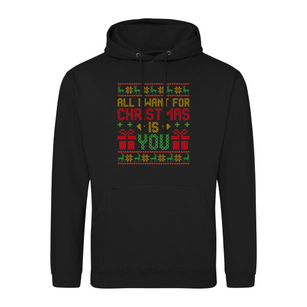 Unisex Hoodie Ugly Christmas All I want is you
